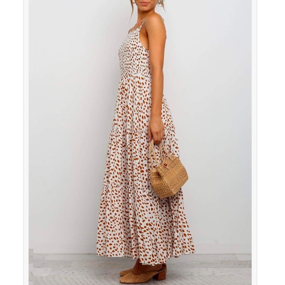 Spaghetti Strap Smocked Tiered Maxi Dress - Picture 3 of 6
